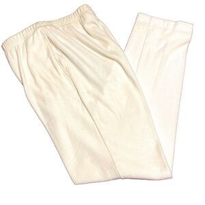 Vintage Aileen Cream Crushed Velour Trousers